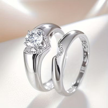 Heart Halo Duo Ring by Rose & Oliver - product image 4