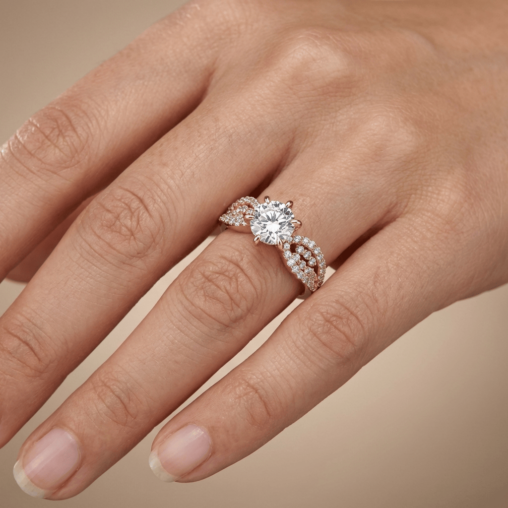 Rose Gold Diamond Legacy Ring by Rose & Oliver - product image 2