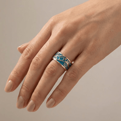 Rose Gold Turquoise Mystical Ring by Rose & Oliver - product image 2