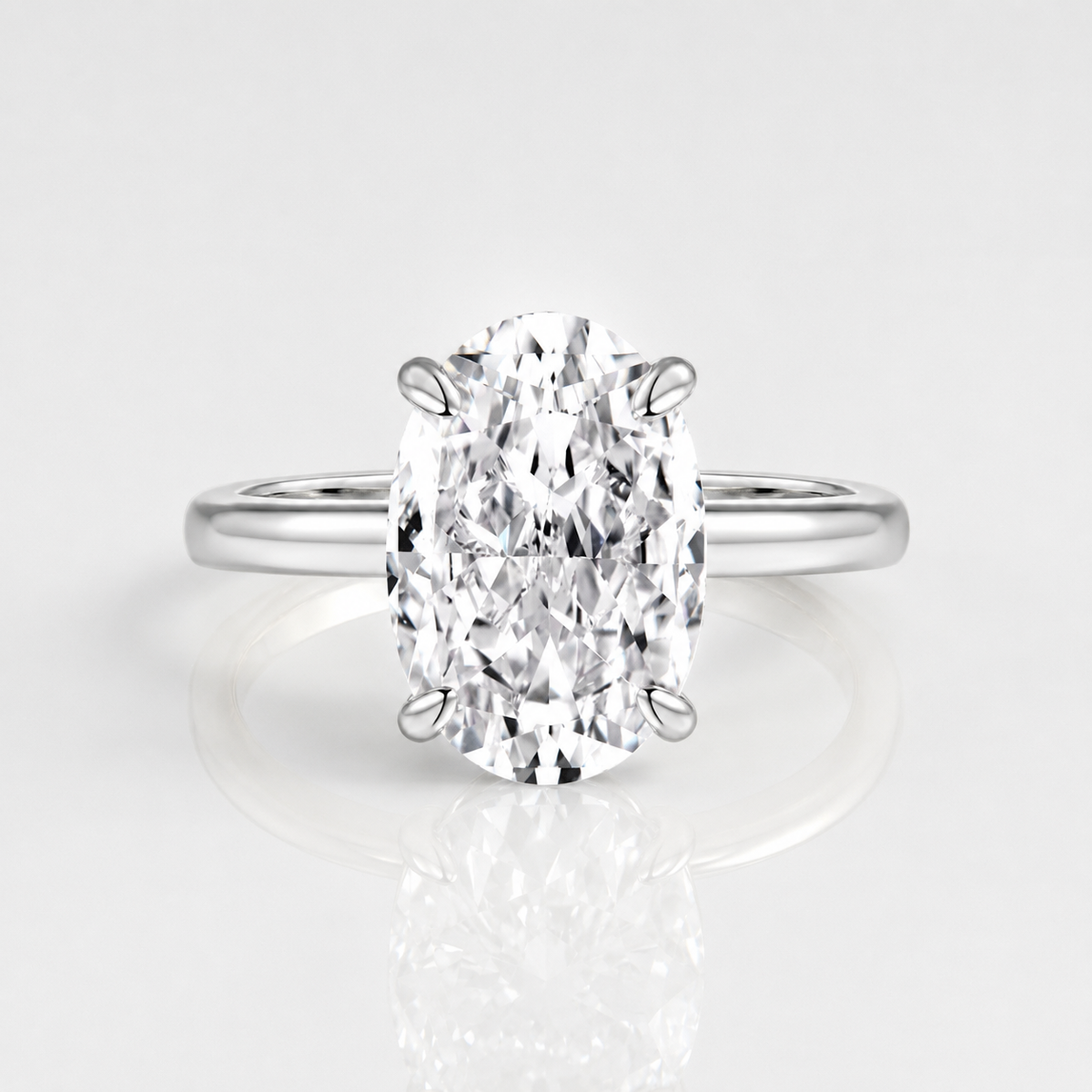 Oval Diamond Solitaire Ring by Rose & Oliver - product image 3